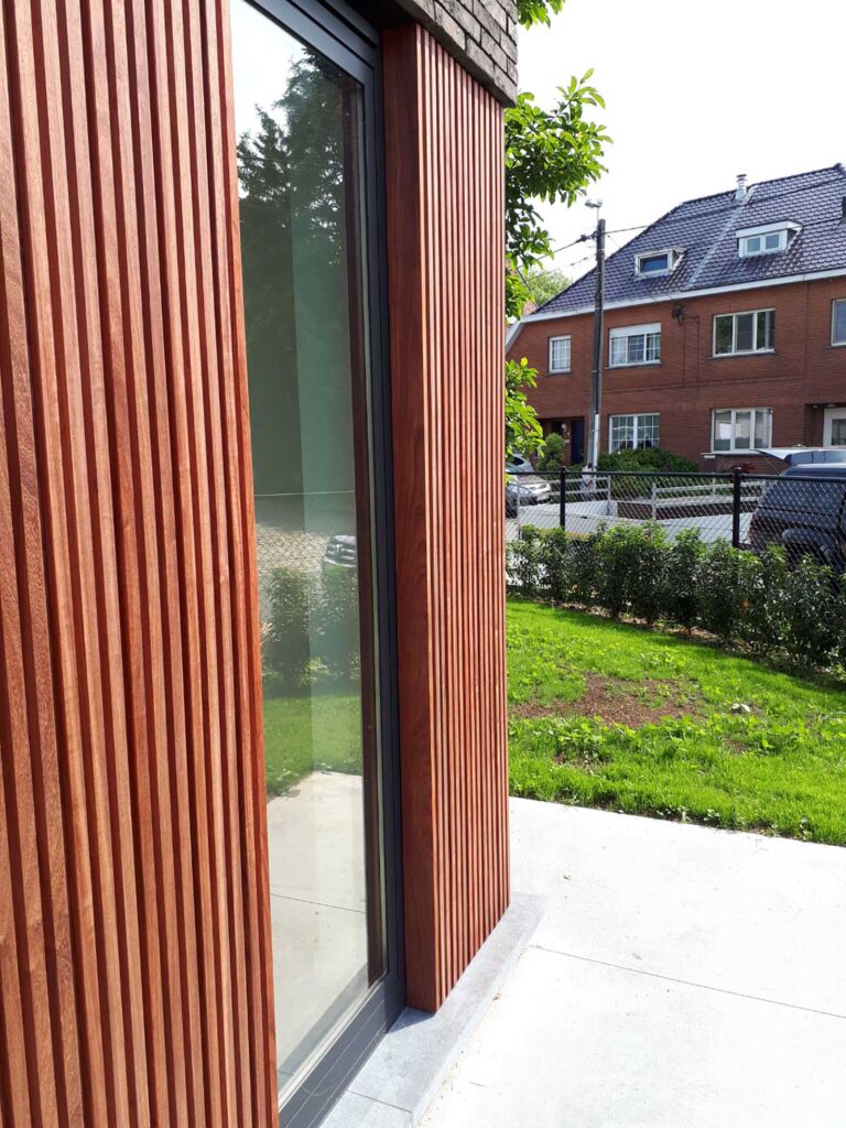 Padouk gevelbekleding tripple mechelen